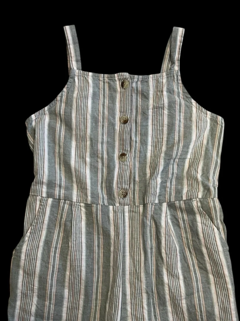 OshKosh B'gosh Gray & White Striped Girls' Cropped Jumper